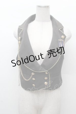 画像: Amavel / Royal Princeの勲章ベスト  黒 S-26-03-28-035-CA-JA-AS-ZS