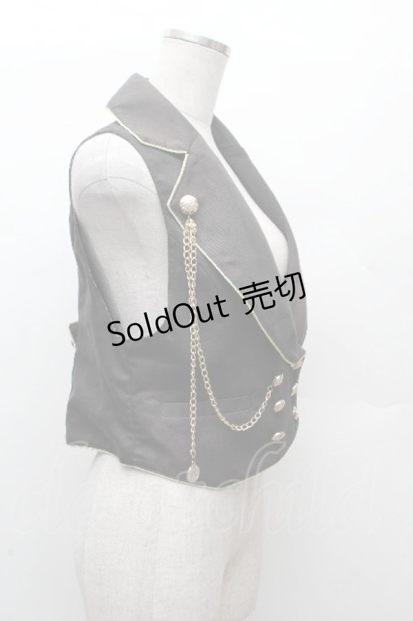 画像2: Amavel / Royal Princeの勲章ベスト  黒 S-26-03-28-035-CA-JA-AS-ZS (2)