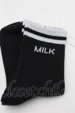 画像2: MILK / ロゴソックス  黒 S-26-03-28-004-ML-ZA-AS-ZS (2)