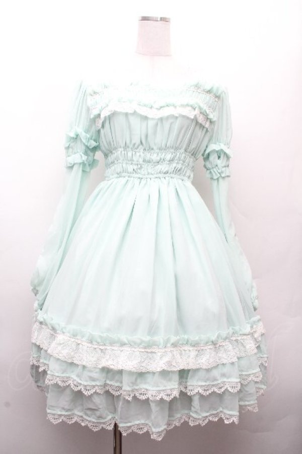 画像1: BABY,THE STARS SHINE BRIGHT / トリアノンシフォンワンピース  ミント S-26-03-28-037-BA-OP-AS-ZS (1)