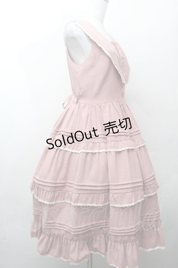 画像2: LOLITA / 襟付きティアードジャンパースカート S ピンク S-26-03-28-038-LO-OP-TE-ZS (2)