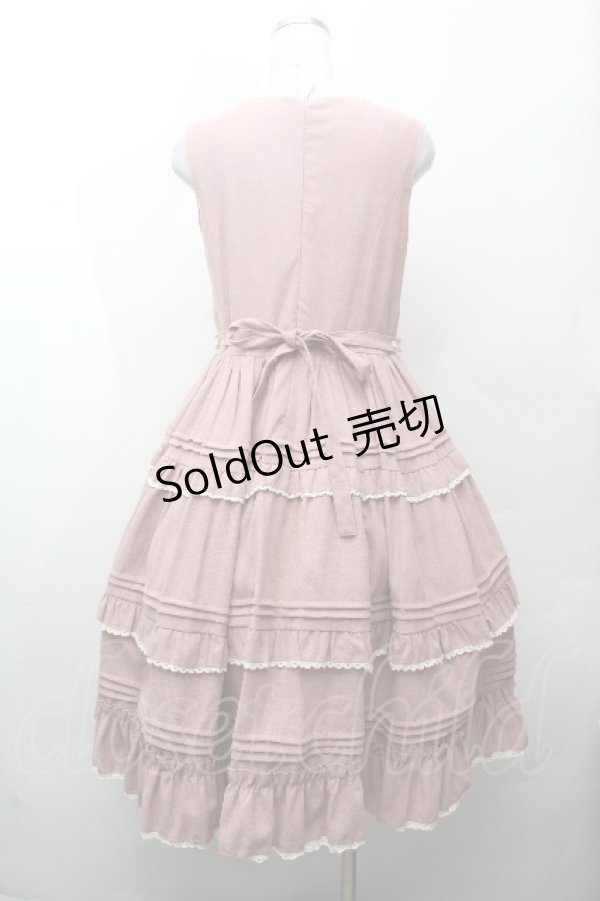画像3: LOLITA / 襟付きティアードジャンパースカート S ピンク S-26-03-28-038-LO-OP-TE-ZS (3)