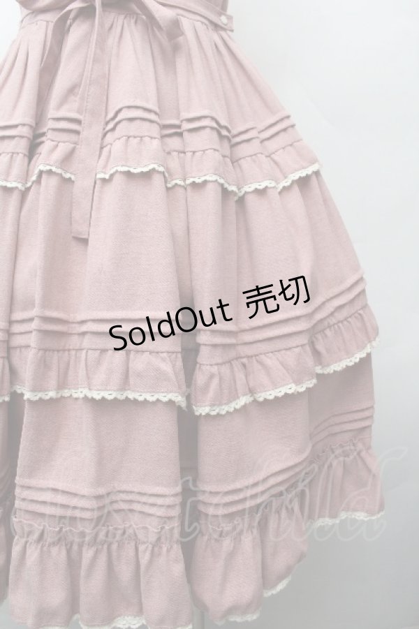 画像4: LOLITA / 襟付きティアードジャンパースカート S ピンク S-26-03-28-038-LO-OP-TE-ZS (4)