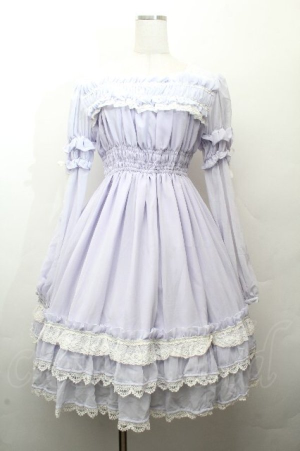 画像1: BABY,THE STARS SHINE BRIGHT / トリアノンシフォンワンピース  ラベンダー S-26-03-28-041-BA-OP-AS-ZS (1)