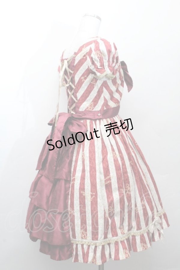 画像2: ALICE and the PIRATES / 眠れぬ宵闇マスカレイドジャンパースカートII  ワイン S-26-03-28-043-PA-OP-AS-ZS (2)