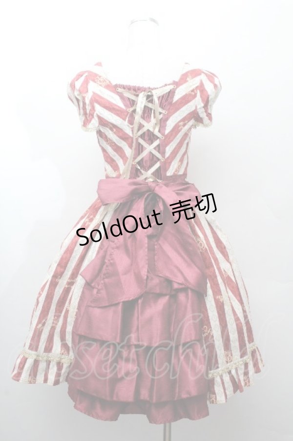 画像3: ALICE and the PIRATES / 眠れぬ宵闇マスカレイドジャンパースカートII  ワイン S-26-03-28-043-PA-OP-AS-ZS (3)