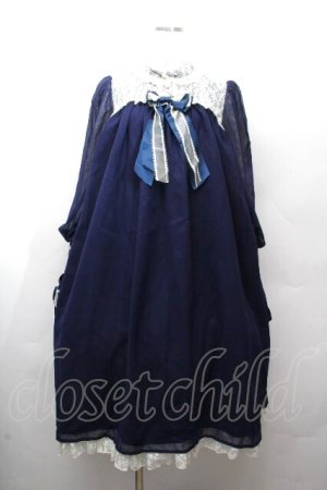 画像: ALICE and the PIRATES / イノセントロージアワンピース  紺 S-26-03-28-045-PA-OP-AS-ZS