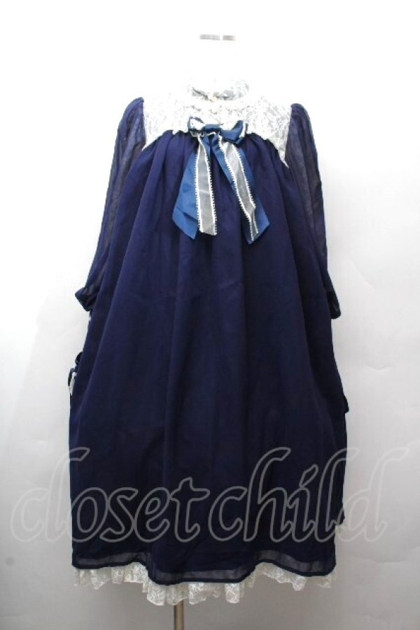 画像1: ALICE and the PIRATES / イノセントロージアワンピース  紺 S-26-03-28-045-PA-OP-AS-ZS (1)