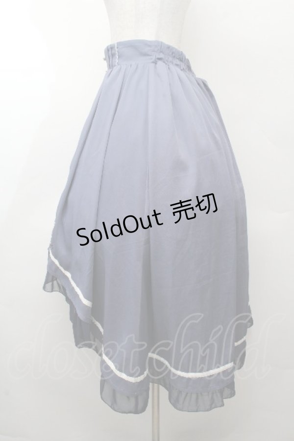 画像2: axes femme / 薔薇刺繍フィッシュテールスカート  ラベンダー S-26-03-28-051-AX-SK-AS-ZS (2)