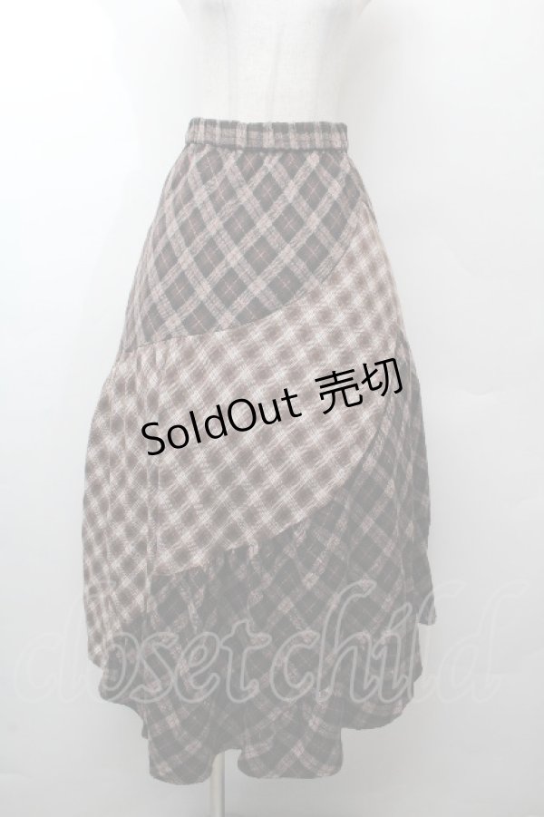 画像1: axes femme / チェック切替ロングスカート  ブラウス S-26-03-28-052-AX-SK-AS-ZS (1)