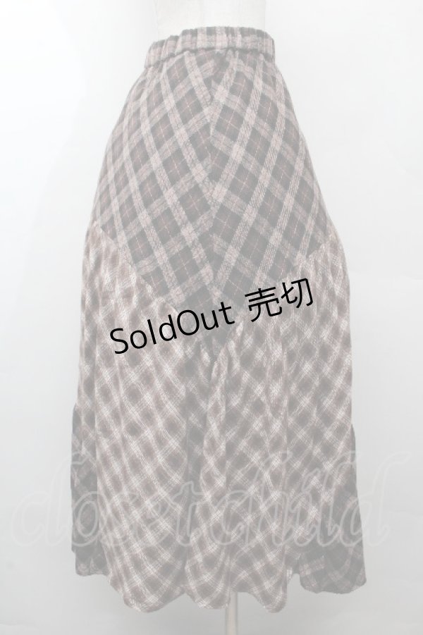 画像2: axes femme / チェック切替ロングスカート  ブラウス S-26-03-28-052-AX-SK-AS-ZS (2)