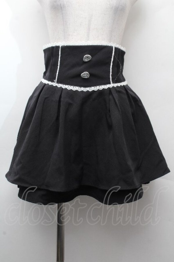 画像1: DearMyLove / パールビジューフレアスカート  黒 S-26-03-28-055-EL-SK-AS-ZS (1)