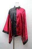 画像1: REZEN / ジップ付配色和袖シャツ  真紅 S-26-03-28-059-LO-BL-AS-ZS (1)