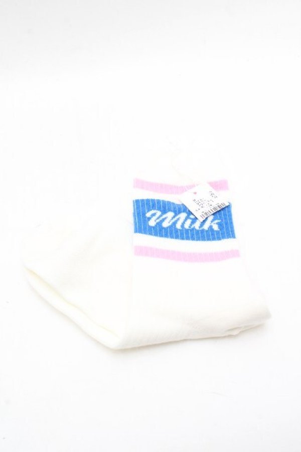 画像2: MILK / ロゴソックス  白 S-26-03-28-001-ML-ZA-AS-ZS (2)