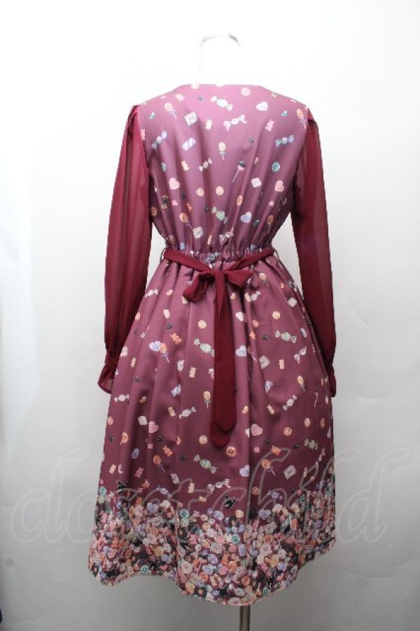 画像3: axes femme POETIQUE / スウィートキャンディワンピース  ワイン S-26-03-28-060-AX-OP-AS-ZS (3)