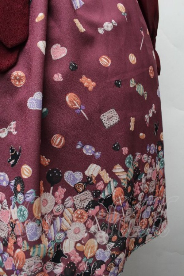 画像4: axes femme POETIQUE / スウィートキャンディワンピース  ワイン S-26-03-28-060-AX-OP-AS-ZS (4)