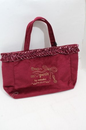 画像: m petit by misako / トートバッグ  ワイン S-26-03-28-012-0-BG-HR-ZS