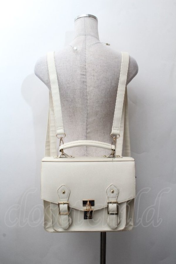 画像4: Amavel / カギ付A4サッチェルバッグ  オフ S-26-03-28-016-CA-BG-AS-ZS (4)