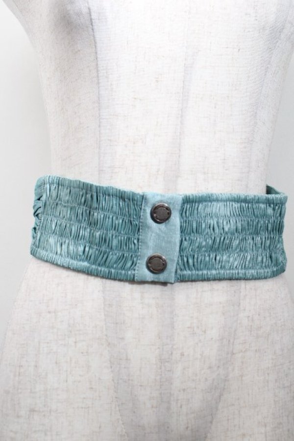 画像2: 星箱works / ボリュームリボンテールベルト  アクアマリン S-26-03-28-017-PU-ZA-AS-ZS (2)