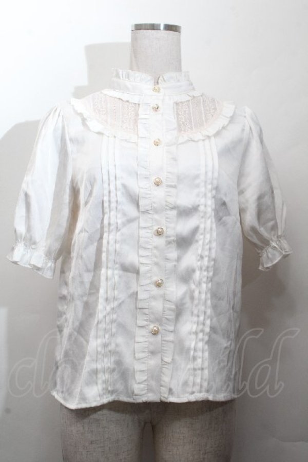 画像1: Amavel / ヨークレース切替ブラウス  オフ S-26-03-28-023-CA-BL-AS-ZS (1)