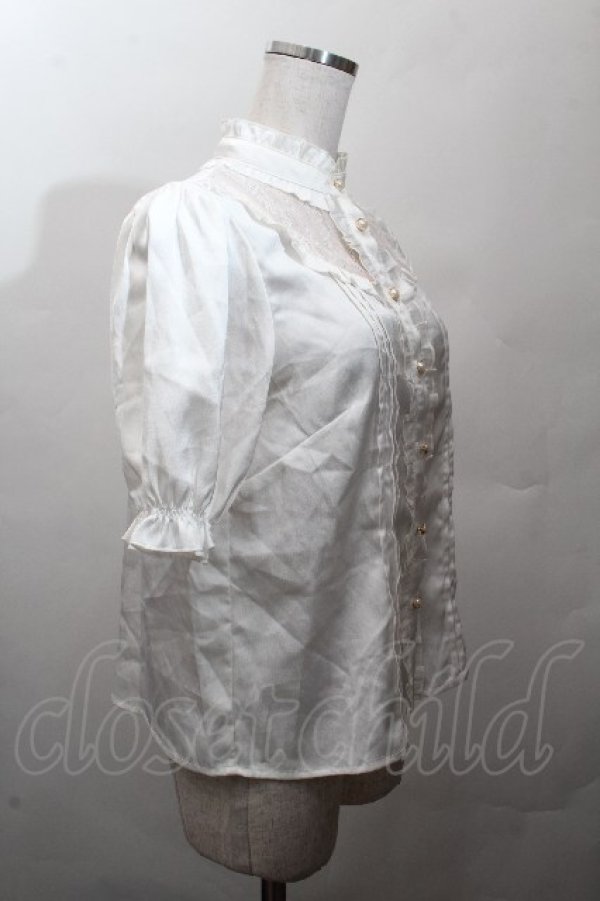 画像2: Amavel / ヨークレース切替ブラウス  オフ S-26-03-28-023-CA-BL-AS-ZS (2)