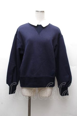 画像: Jane Marple Dans Le Salon / 襟付スウェット  紺 S-26-03-28-026-JM-TO-AS-ZS