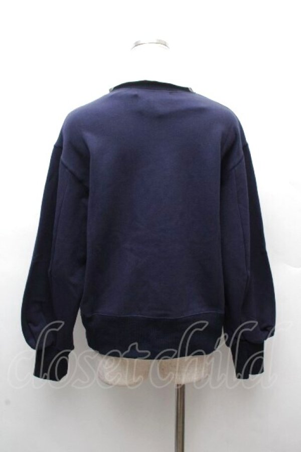 画像2: Jane Marple Dans Le Salon / 襟付スウェット  紺 S-26-03-28-026-JM-TO-AS-ZS (2)