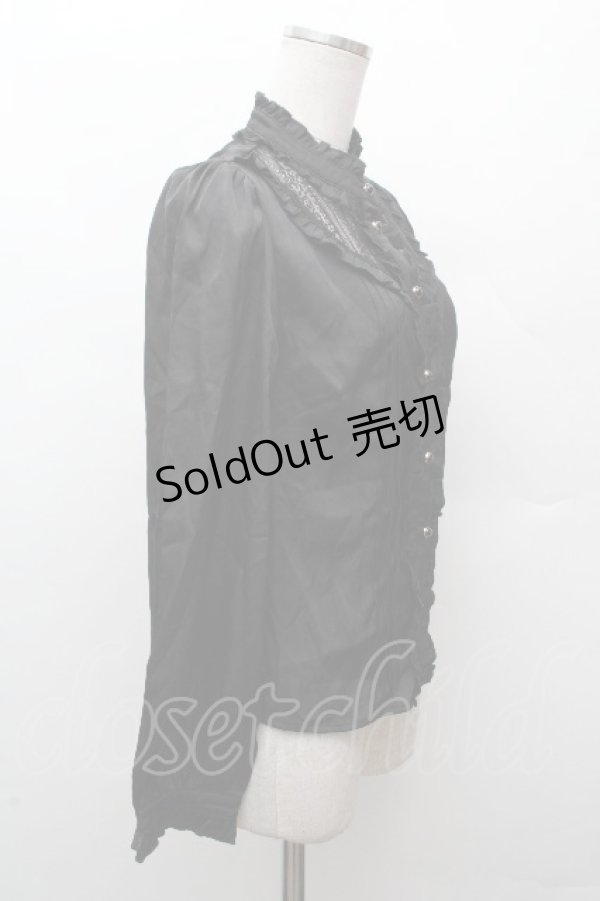 画像2: Amavel / ヨークレース切替ブラウス  黒 S-26-03-28-028-CA-BL-AS-ZS (2)