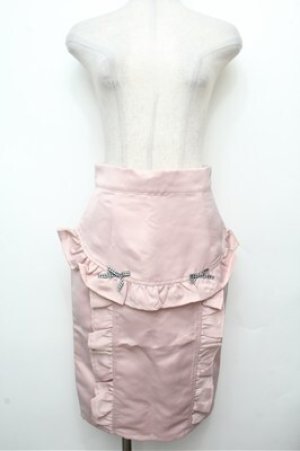 画像: Honey Cinnamon / フリルタイトスカート F ピンク S-26-03-29-1028-LO-SK-OW-ZS