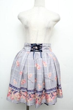 画像: LIZ LISA / グレンチェックローズスカート  パープル S-26-03-29-1033-LO-SK-SZ-ZS