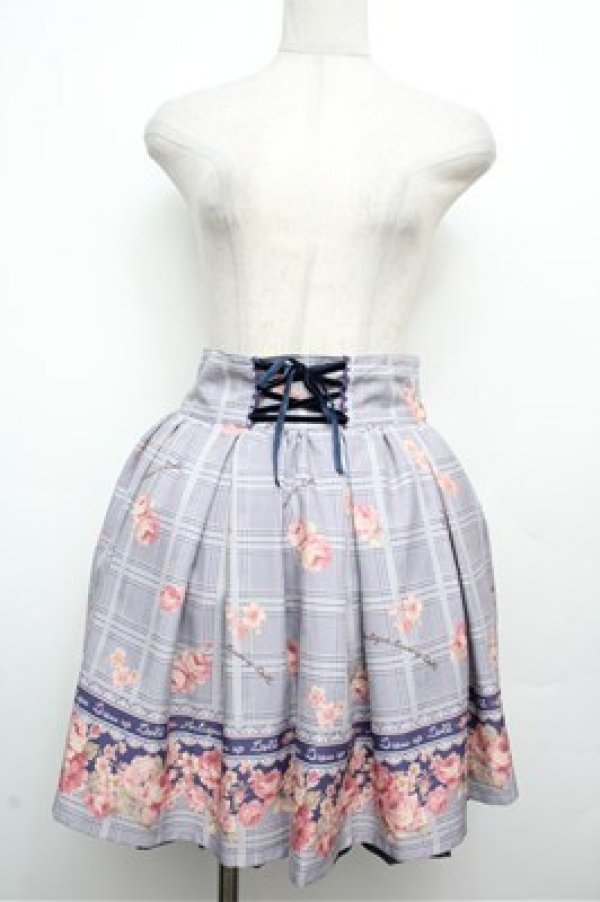 画像1: LIZ LISA / グレンチェックローズスカート  パープル S-26-03-29-1033-LO-SK-SZ-ZS (1)