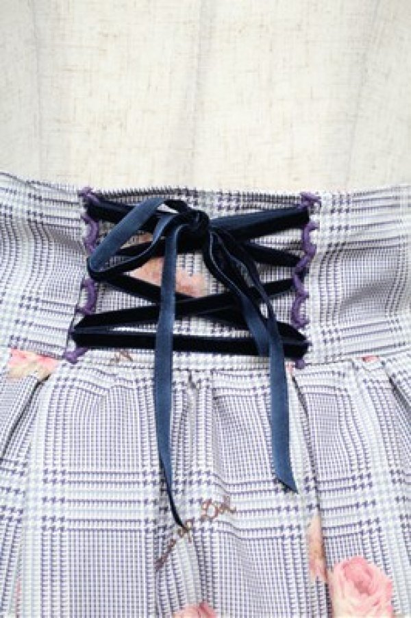 画像4: LIZ LISA / グレンチェックローズスカート  パープル S-26-03-29-1033-LO-SK-SZ-ZS (4)
