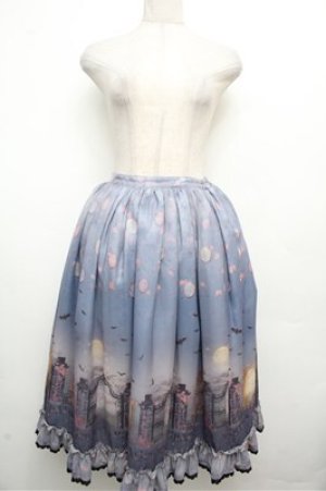 画像: ALICE and the PIRATES / Vampire Lament柄スカート  ブルー S-26-03-29-1034-PA-SK-AS-ZS