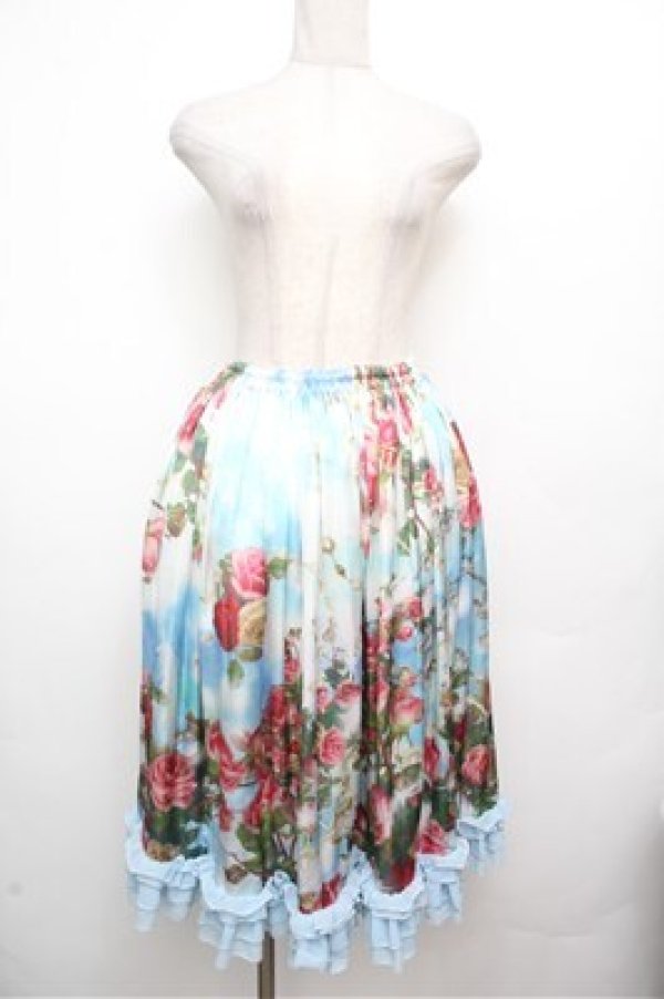 画像1: Triple fortune / 天空薔薇スカート  サックス S-26-03-29-1035-EL-SK-HR-ZS (1)