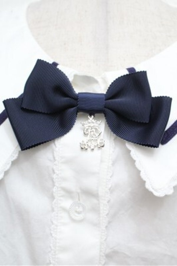 画像4: ALICE and the PIRATES / La brise chantanteセーラーカラーブラウス  ホワイト×ネイビー S-26-03-29-1005-PA-BL-SZ-ZS (4)