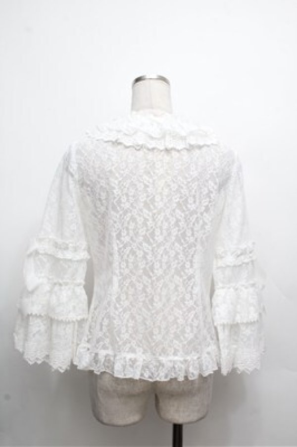 画像2: BABY,THE STARS SHINE BRIGHT / Princess Lacy Bouquetブラウス  白 S-26-03-29-1006-BA-TO-HR-ZS (2)