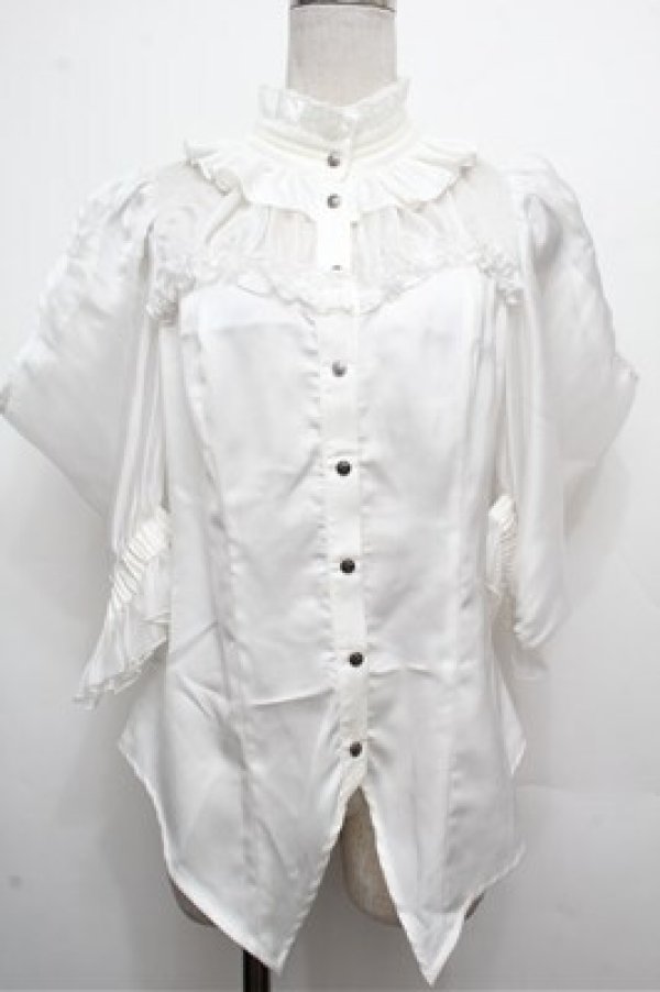 画像1: 星箱Works / ミッドナイトスターオフショルダー半袖ブラウス  白 S-26-03-29-1007-0-BL-HR-ZS (1)