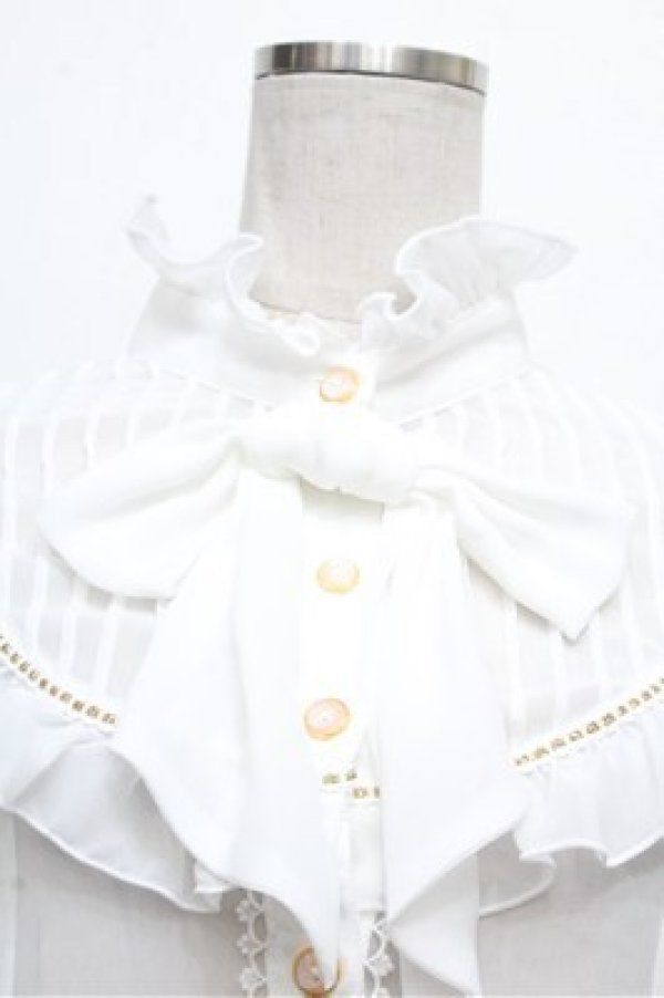 画像5: Angelic Pretty / シフォン切替ピンタックブラウス  白 S-26-03-29-1008-AP-BL-HR-ZS (5)