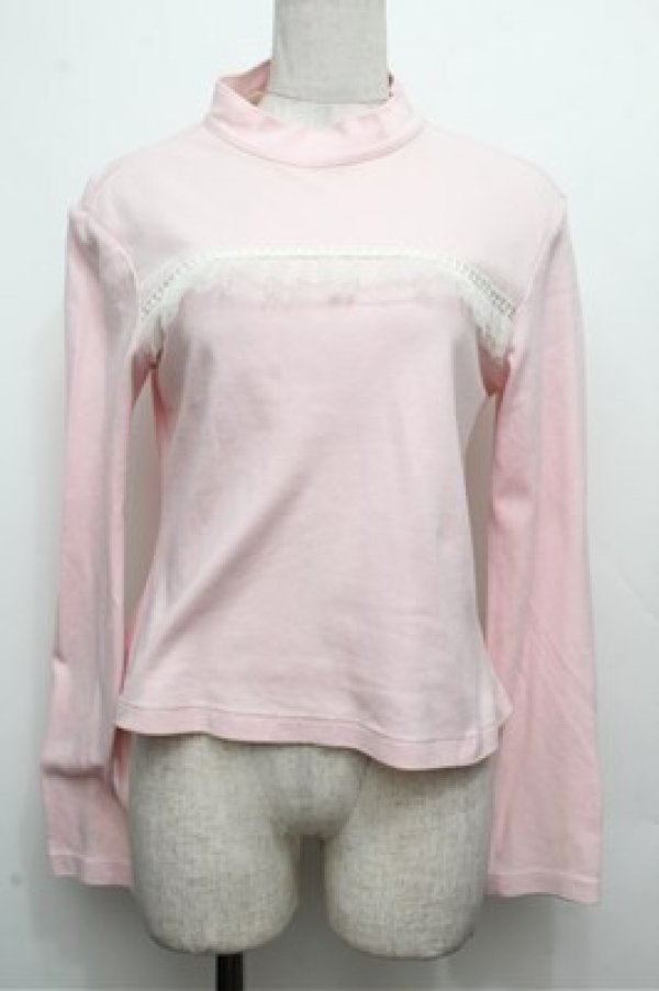 画像1: metamorphose / チュール切替トップス  ピンク S-26-03-29-1012-ME-TO-HR-ZS (1)