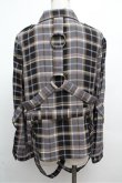 画像2: ALICE and the PIRATES / タータンチェック柄ハーネスベルト付きオーバーシャツ  グレー S-26-03-29-1014-PA-BL-AS-ZS (2)