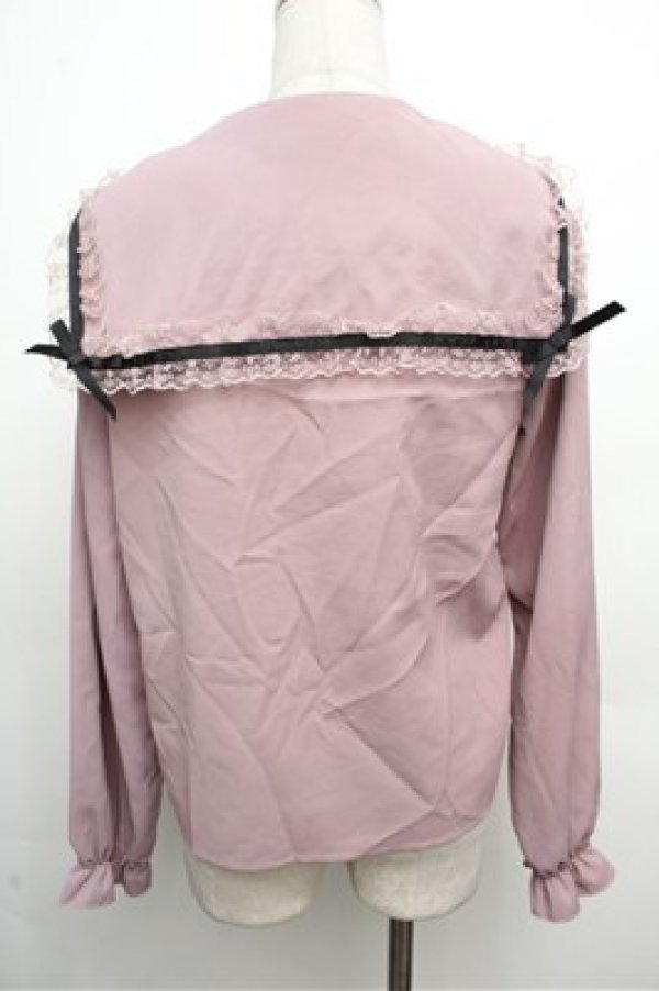 画像2: MA*RS / レースセーラー襟ブラウス  ピンク S-26-03-29-1016-EL-BL-HR-ZS (2)