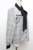 画像3: MA*RS / グレンチェックブラウス  グレー S-26-03-29-1017-EL-OP-AS-ZS (3)
