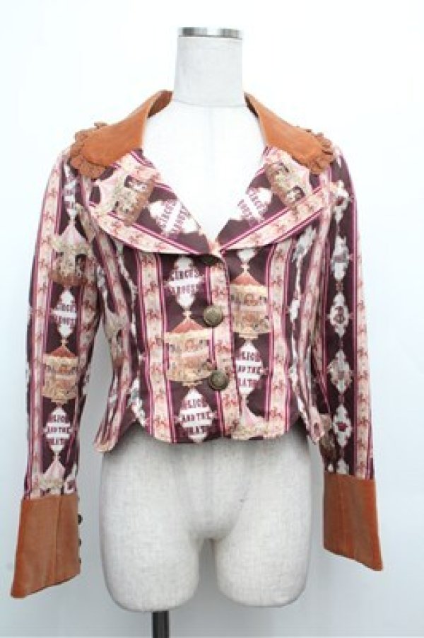 画像1: ALICE and the PIRATES / レジメンタルカルーセルジャケット  ブラウン S-26-03-29-1020-PA-JA-AS-ZS (1)