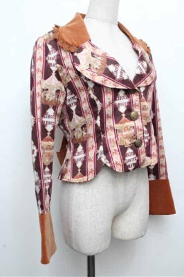 画像3: ALICE and the PIRATES / レジメンタルカルーセルジャケット  ブラウン S-26-03-29-1020-PA-JA-AS-ZS (3)