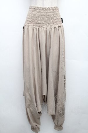 画像: Ozz Croce / ハイウエストサルエルパンツ  ベージュ S-26-04-01-027-OO-PA-HR-ZS