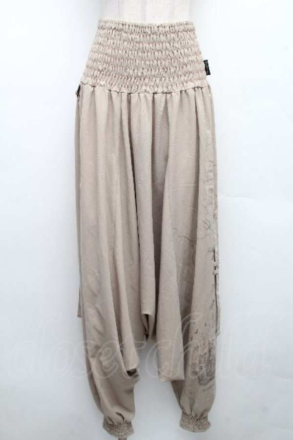 画像1: Ozz Croce / ハイウエストサルエルパンツ  ベージュ S-26-04-01-027-OO-PA-HR-ZS (1)