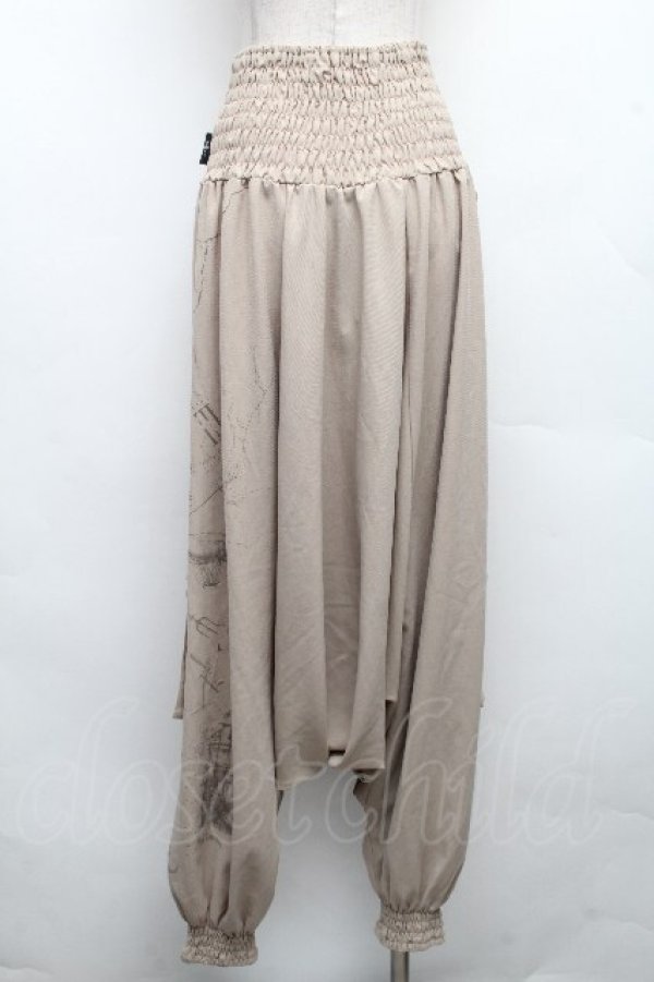 画像2: Ozz Croce / ハイウエストサルエルパンツ  ベージュ S-26-04-01-027-OO-PA-HR-ZS (2)