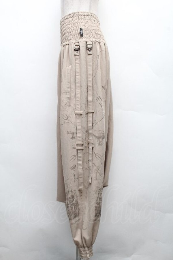 画像3: Ozz Croce / ハイウエストサルエルパンツ  ベージュ S-26-04-01-027-OO-PA-HR-ZS (3)