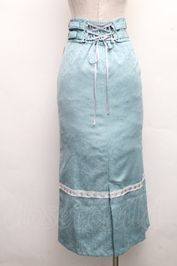 画像2: Moi-meme-Moitie / ダブルベルト十字架ロングスカート  グリーン S-26-04-01-029-MO-SK-AS-ZS (2)