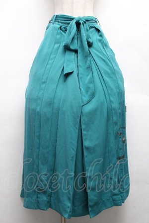 画像: Ozz oneste / レイヤード入袴風ロングスカート  グリーン S-26-04-01-031-OO-SK-SZ-ZS